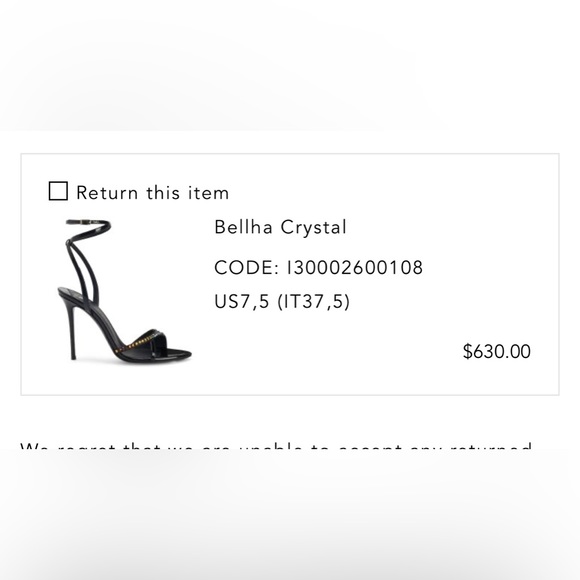 Like new only worn once for about an hour. Giuseppe Zanotti shoes size 37.5. - Picture 7 of 7